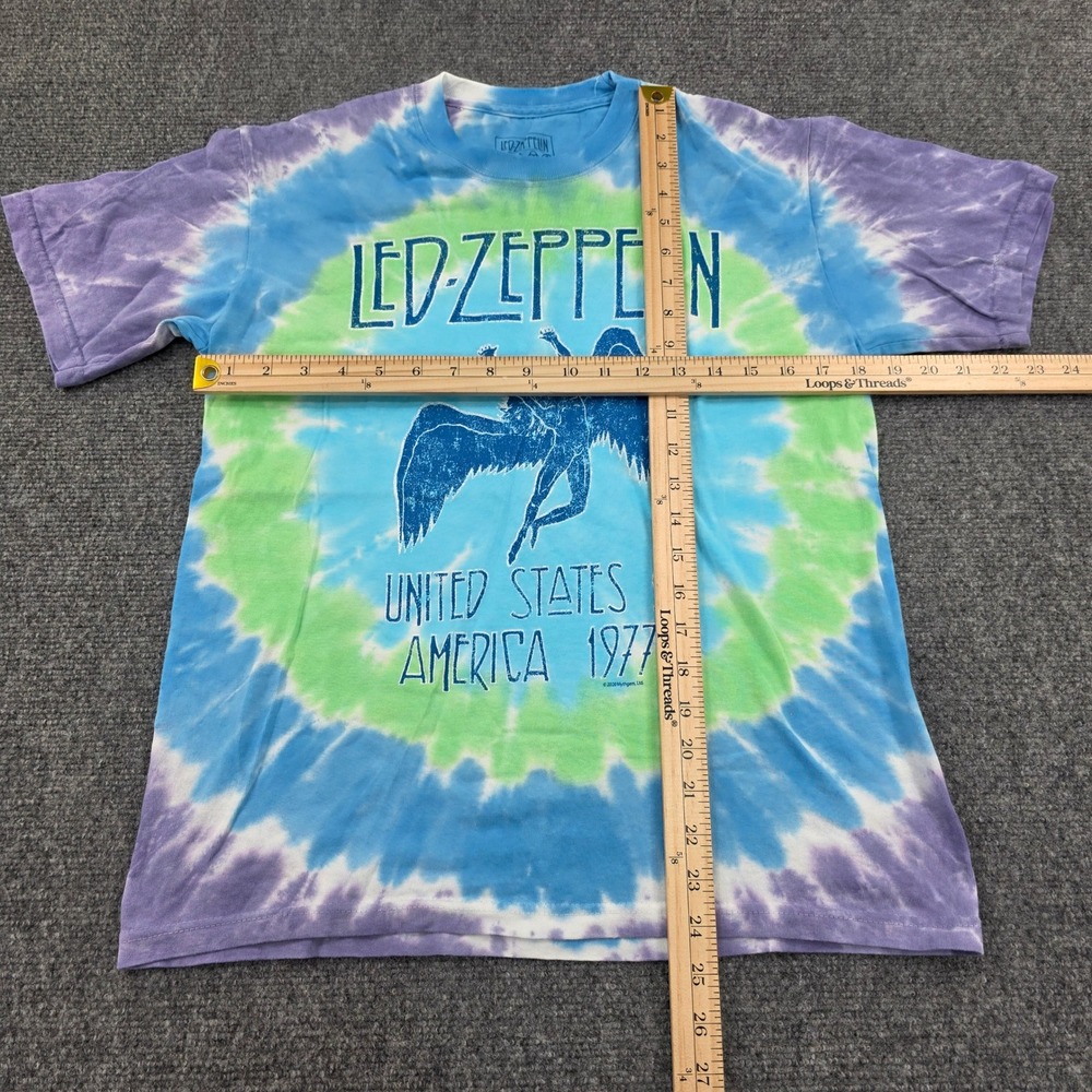 Led Zeppelin United States Of America 1977 Tie Dye T‎ Shirt Men's Size S - Picture 3 of 4